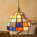 Colorful Stained Glass Dome Pendant Light - product view 10