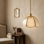 Textured Glass Flower Pendant Light - product view 8