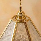Clear Patterned Glass Pendant Light - product view 3