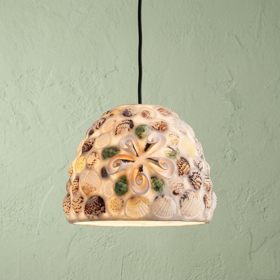 Mosaic Seashell Pendant Light by AuroraeGlass