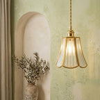 Clear Fluted Glass Pendant Light - product view 5