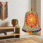 Mosaic Glass Bohemian Sunburst Pendant Light - product view 5