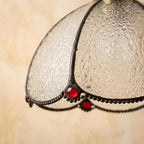 Clear Textured Stained Glass Pendant Light - product view 3