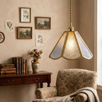 Clear Textured Glass Pendant Light - product view 7