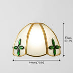 Green Floral Stained Glass Pendant Light - product view 10