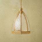 Clear Textured Glass Dome Pendant Light - product view 5