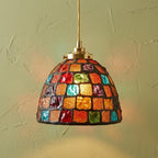 Mosaic Glass Maximalist Eclectic Pendant Light - product view 2