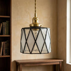 Black White Stained Glass Pendant Light - product view 9