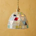 Iridescent Mosaic Glass Pendant Light - product view 3