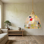 Iridescent Mosaic Glass Pendant Light - product view 5
