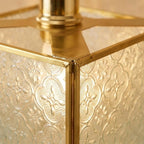 Geometric Textured Glass Square Entryway Pendant Light - product view 3