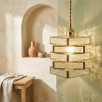 Gold Textured Glass Pendant Light - product view 6