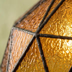 Amber Geometric Stained Glass Art Deco Pendant Light - product view 2