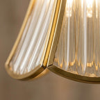 Clear Fluted Glass Pendant Light - product view 2