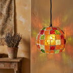Mosaic Glass Bohemian Eclectic Pendant Light - product view 5