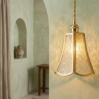 Clear Embossed Glass Pendant Light - product view 7