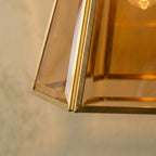 Amber Geometric Glass Pendant Light - product view 4