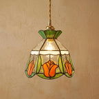 Stained Glass Tulip Pendant Light - product view 2