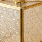 Small Square Embossed Glass Pendant Light - product view 3