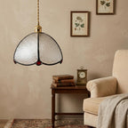 Clear Textured Stained Glass Pendant Light - product view 9