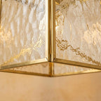 Geometric Textured Glass Square Kitchen Island Pendant Light - product view 2