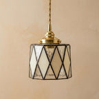 Black White Stained Glass Pendant Light - product view 10