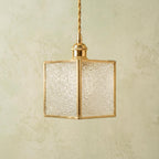 Geometric Textured Glass Square Pendant Light - product view 5