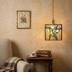 Hummingbird Stained Glass Pendant Light - product view 8