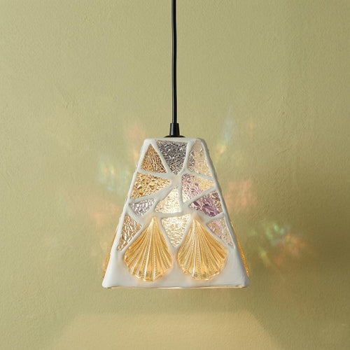 Amber Blue Shell Mosaic Pendant Light - product view 2