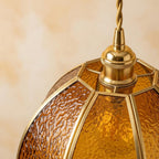 Amber Textured Glass Dome Pendant Light - product view 4