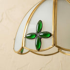 Green Floral Stained Glass Pendant Light - product view 3