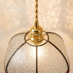 Clear Textured Stained Glass Pendant Light - product view 4