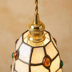 Cream Stained Glass Pendant Light - product view 4
