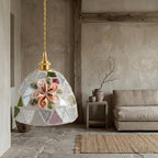 Coastal Mosaic Glass Pendant Light - product view 6