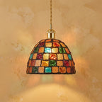 Mosaic Glass Maximalist Eclectic Pendant Light - product view 3