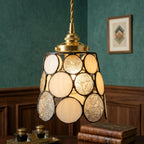 Cream Textured Stained Glass Pendant Light - product view 10