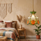 Stained Glass Tulip Pendant Light - product view 6
