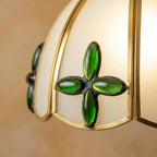 Green Floral Stained Glass Pendant Light - product view 2