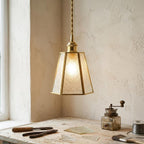 Geometric Textured Glass Art Deco Pendant Light - product view 7