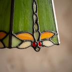 Green Stained Glass Art Nouveau Bohemian Pendant Light - product view 3