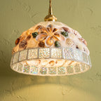 Seashell Mosaic Glass Pendant Light - product view 3