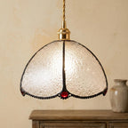 Clear Textured Stained Glass Pendant Light - product view 10