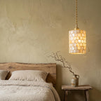 Mother of Pearl Mosaic Pendant Light - product view 2