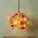 Mosaic Glass Bohemian Eclectic Pendant Light - product view 3