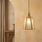 Geometric Textured Glass Art Deco Pendant Light - product view 5