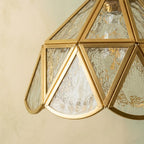 Geometric Textured Glass Scalloped Pendant Light - product view 4
