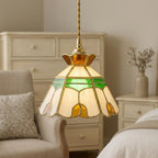 Stained Glass Pendant Light Shade Amber - product view 10