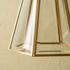 Clear Glass Geometric Pendant Light - product view 3