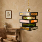 Geometric Stained Glass Art Deco Colorful Pendant Light - product view 6