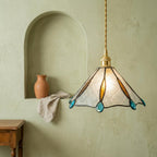 Stained Glass Pendant Light Shade Blue - product view 9